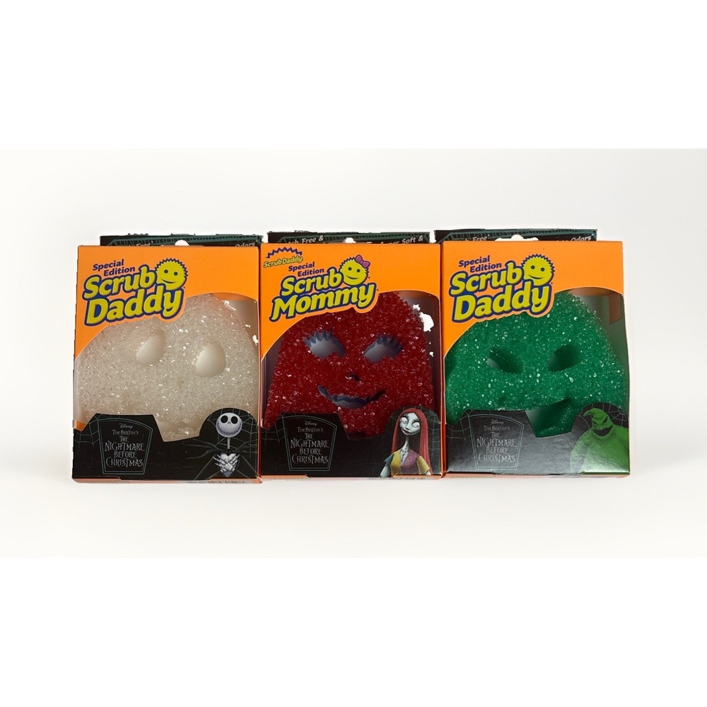 Scrub Daddy Special Edition Halloween Nightmare Before Christmas Lot Of 3 Set
